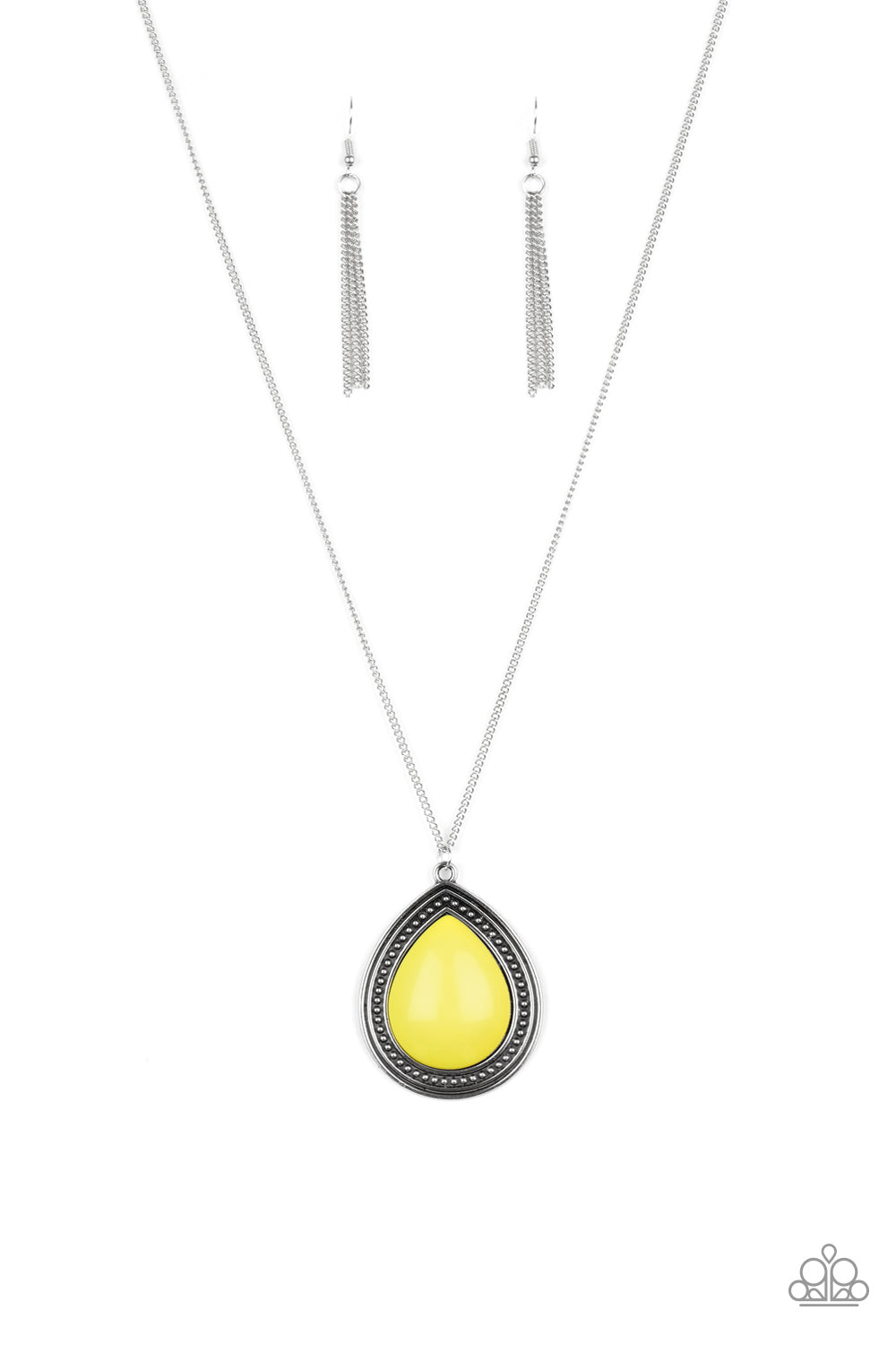 Chroma Courageous - Yellow Paparazzi Necklace