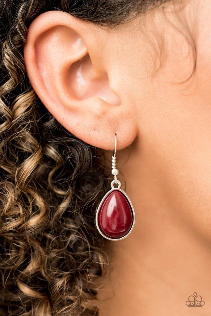 Shop til you TEARDROP Red Paparazzi Necklace