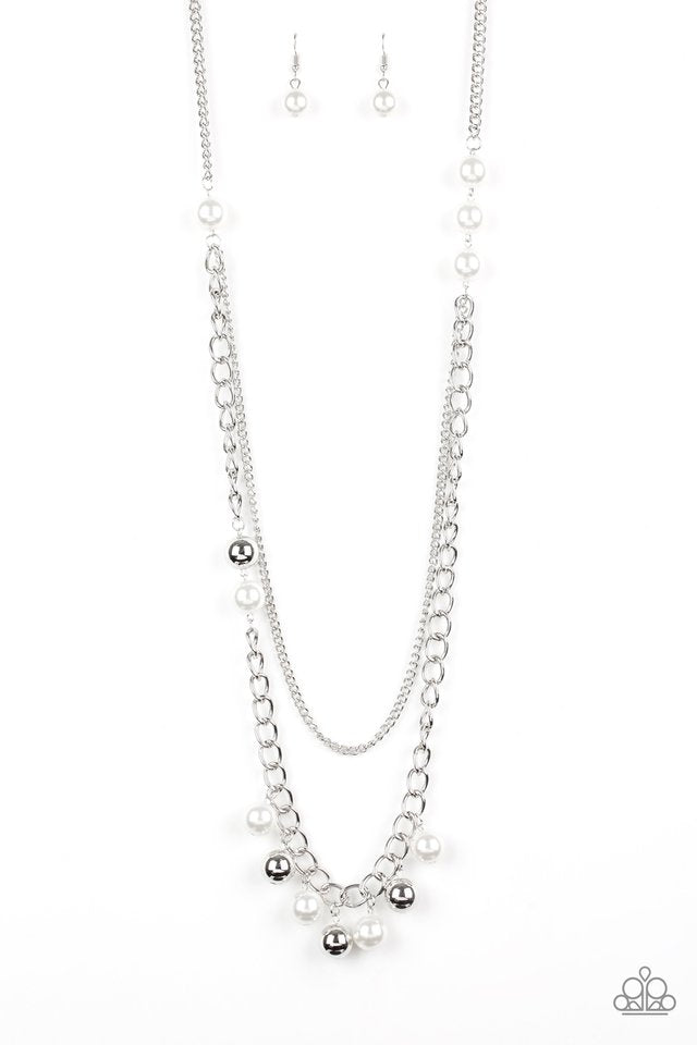 Modern Musical White Paparazzi Necklace