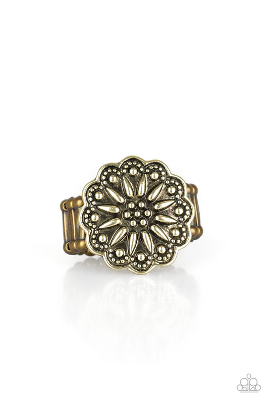 Desert Sunflower - Brass Paparazzi Ring