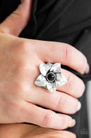 Ask For Flowers - Black Paparazzi Ring