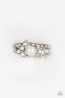 Center Stage Celebrity - White Paparazzi Ring