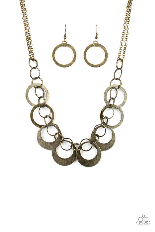 In Full Orbit  - Brass Paparazzi Necklace