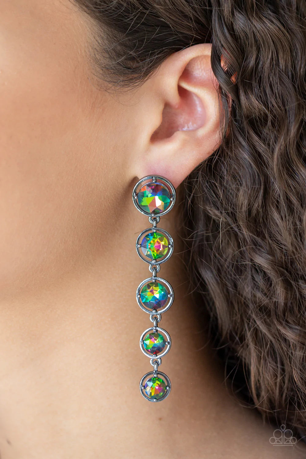 Drippin' In Starlight Multi Paparazzi Post Earrings