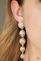 Drippin In Starlight - Gold Paparazzi Earrings