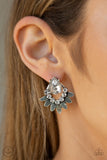Crystal Canopy - White Paparazzi Earrings