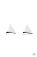 Die TRI-ing - Silver Paparazzi Earrings