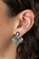 Wing Fling - Brass double sided earrings