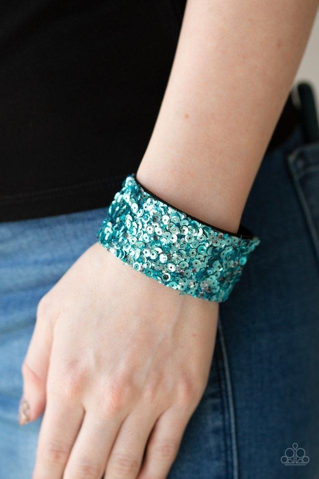 Starry Sequins Blue Paparazzi Urban Bracelet
