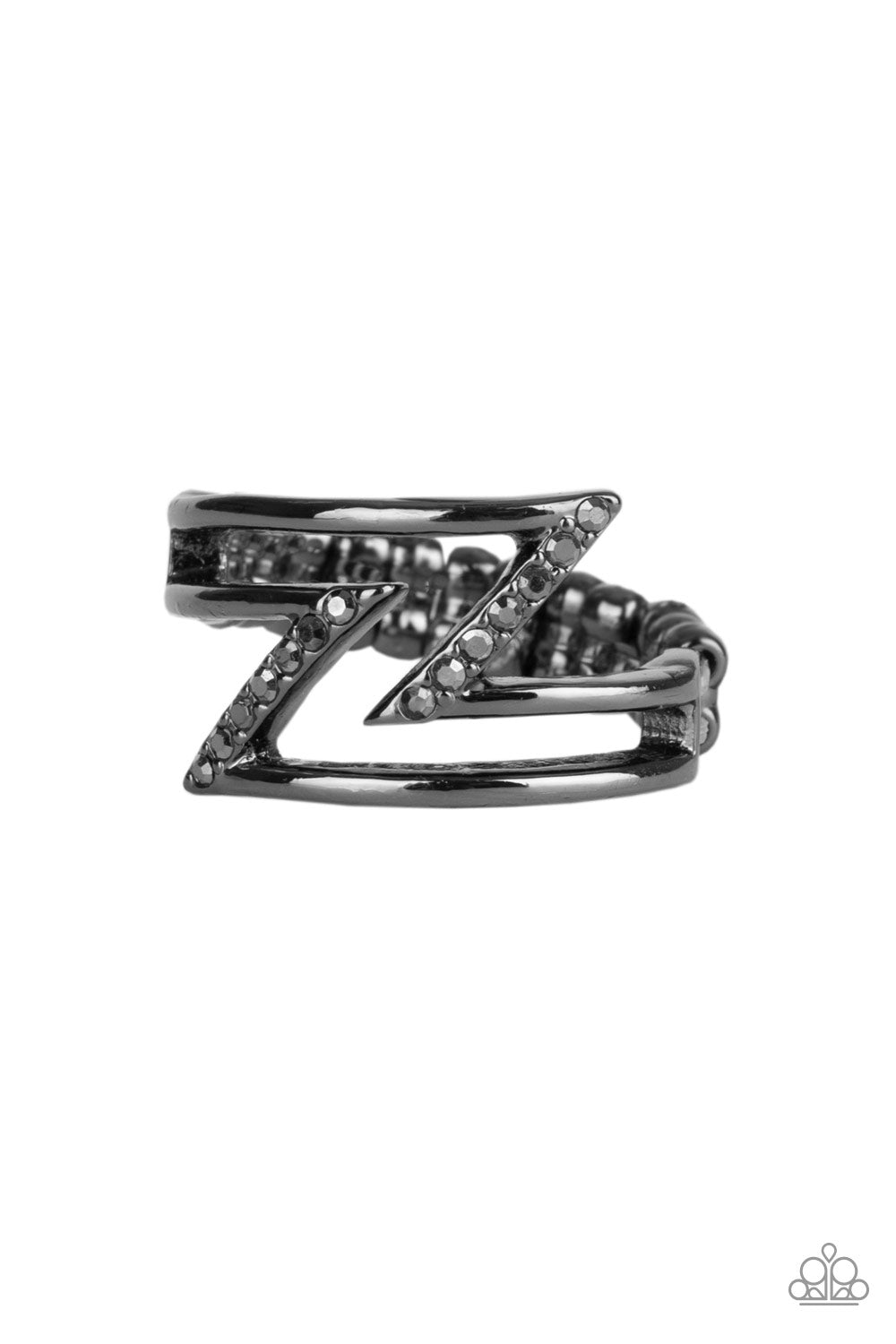 5th Avenue Flash - Black Paparazzi Ring