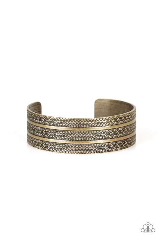 Patterned Plains Brass Paparazzi Bracelet