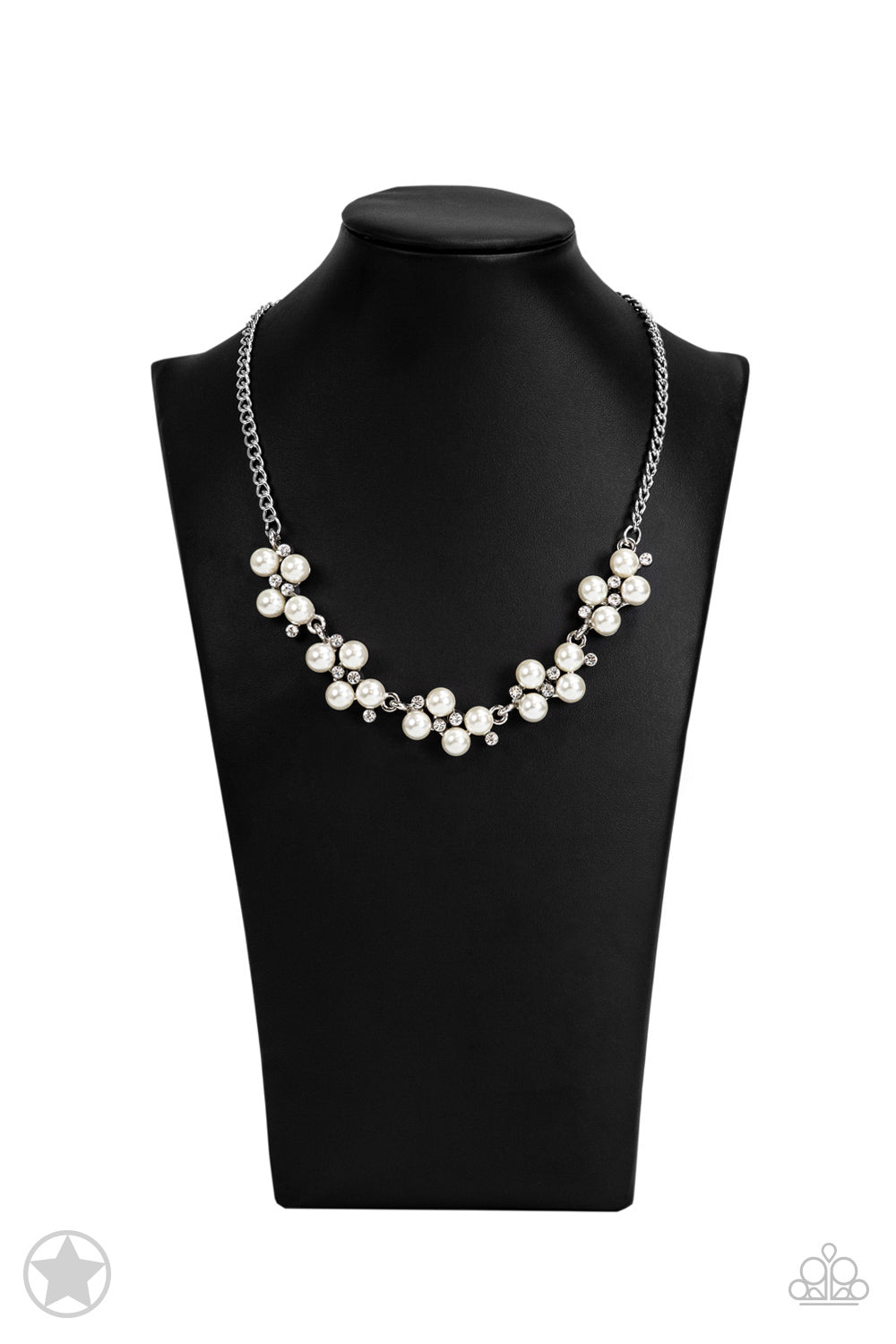 Love Story White Paparazzi Blockbuster Necklace