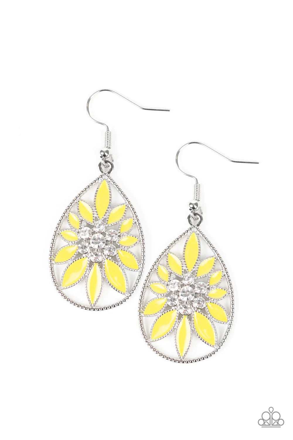 Floral Morals Yellow Paparazzi Earrings