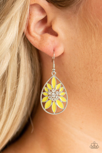 Floral Morals Yellow Paparazzi Earrings