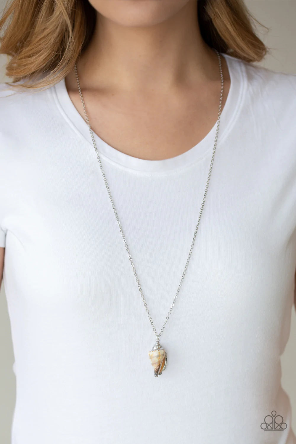 Braking Out Of My Shell - Silver Paparazzi Necklace