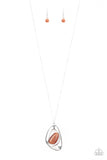 Asymmetrical Bliss - Orange Paparazzi Necklace