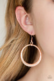 Modern Shimmer - Rose Gold Paparazzi Earrings