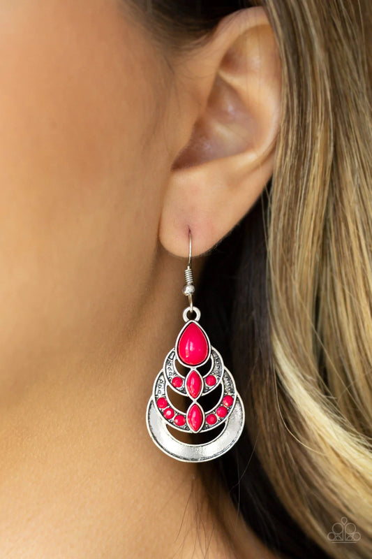 Boho Brilliance Pink Paparazzi Earrings