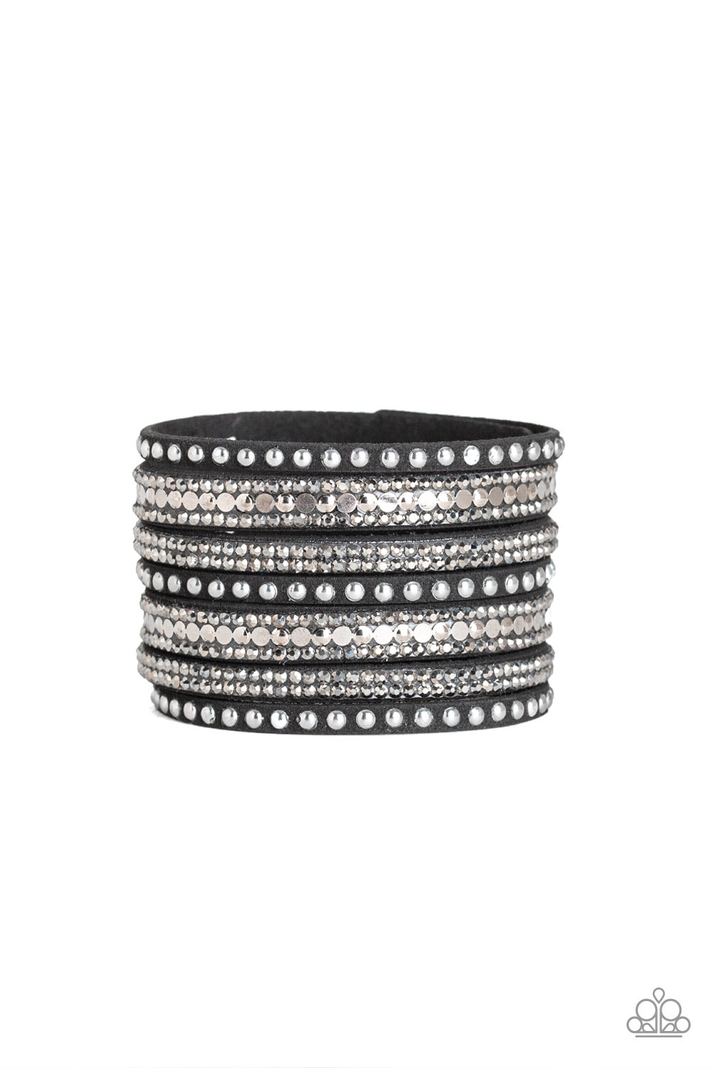 All Hustle and Hairspray - Black Paparazzi Urban Bracelet