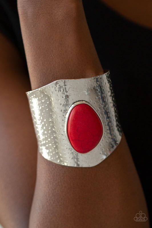 Casual Canyoneer - Red Paparazzi Cuff Bracelet