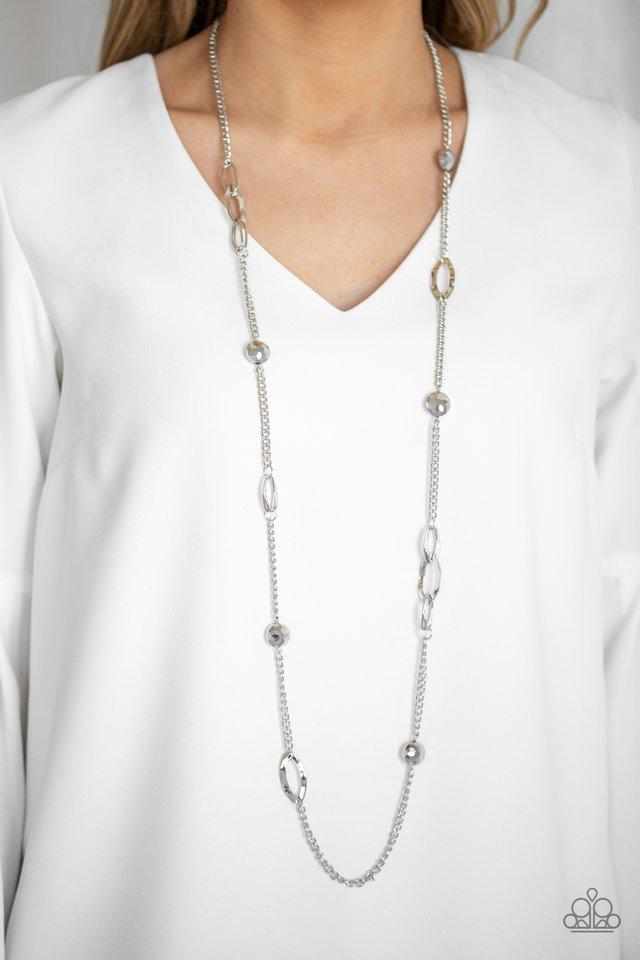 Duchess Dazzle Silver Paparazzi Necklace