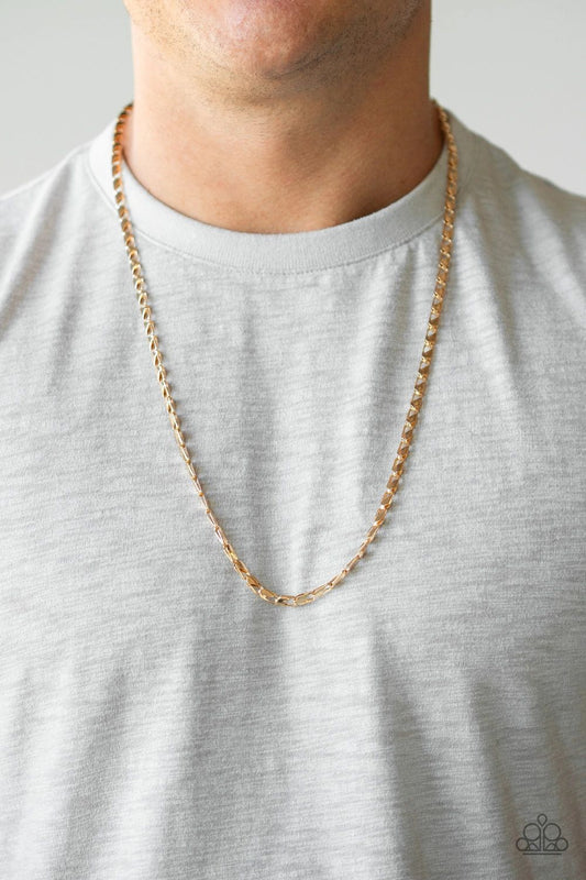 Free Agency - Gold Paparazzi Urban Necklace