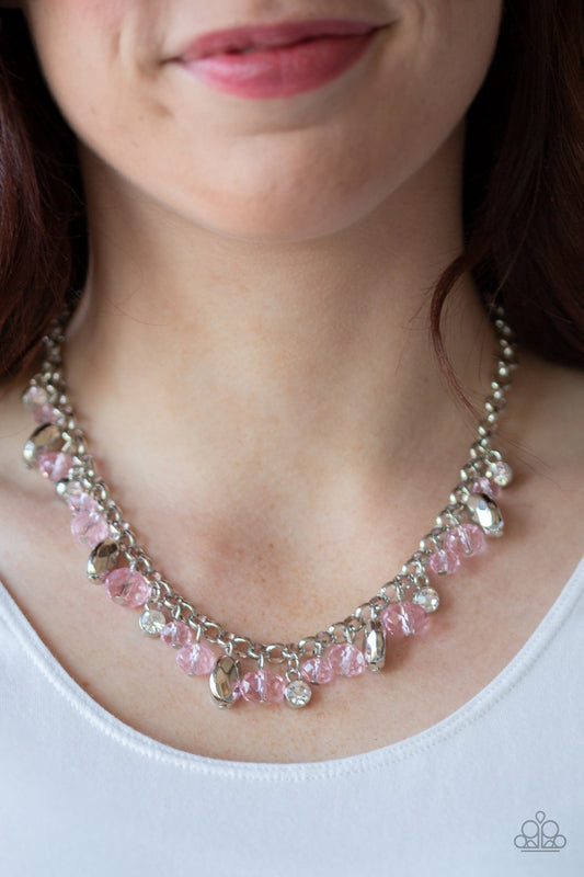 Downstage Dazzle - Pink Paparazzi Necklace