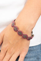 Bohemian Flowerbed - Pink Paparazzi Bracelet