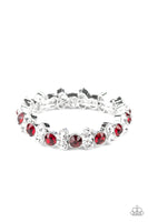 Here Comes The BRIBE - Red Paparazzi Stretch Bracelet