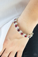 Here Comes The BRIBE - Red Paparazzi Stretch Bracelet