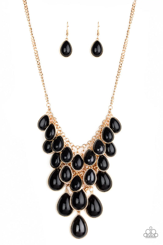 Shop Til You TEARDROP Black Paparazzi Necklace