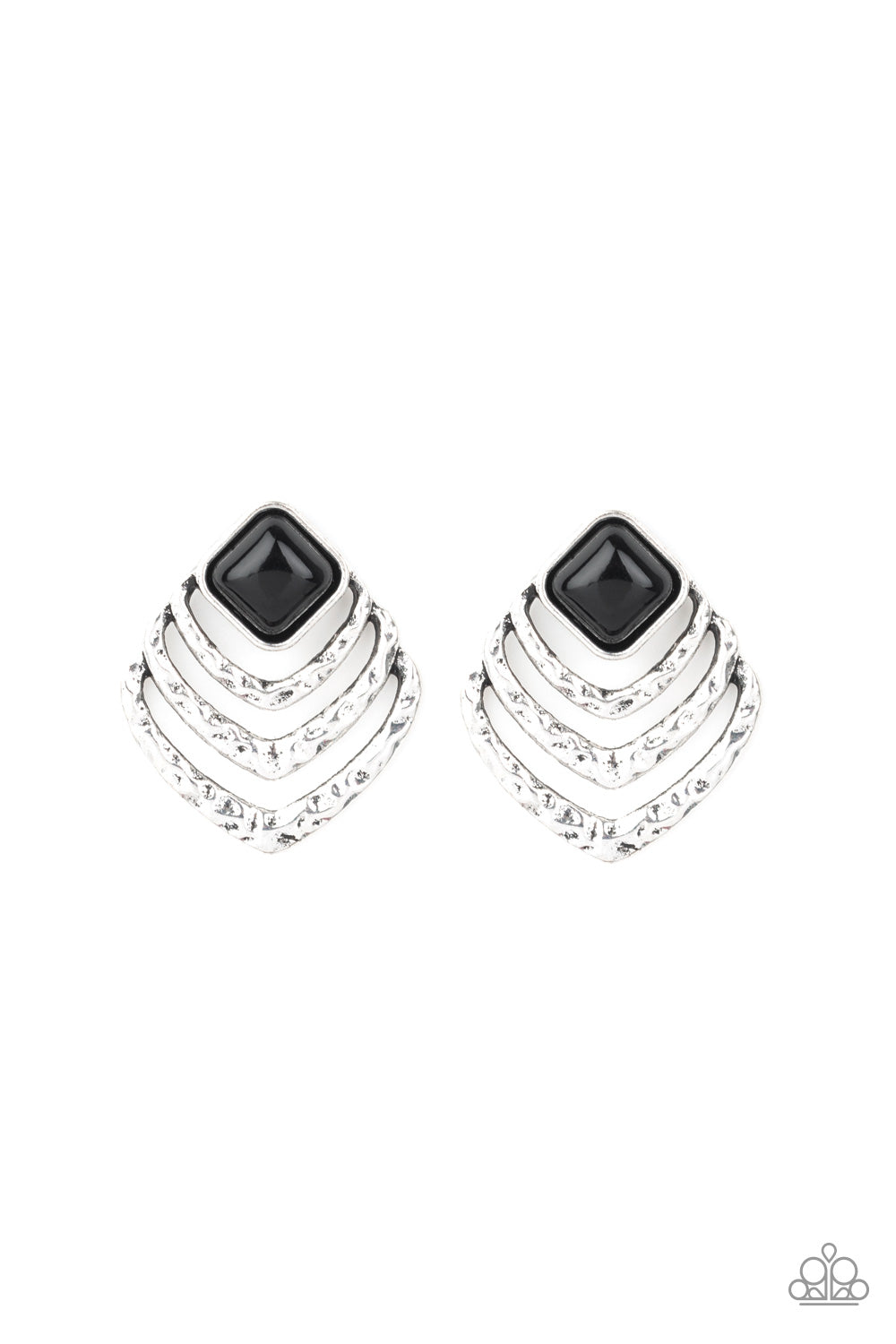 Rebel Ripple - Black Paparazzi Earrings