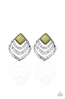 Rebel Ripple - Green Paparazzi Earrings