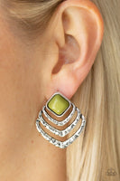 Rebel Ripple - Green Paparazzi Earrings