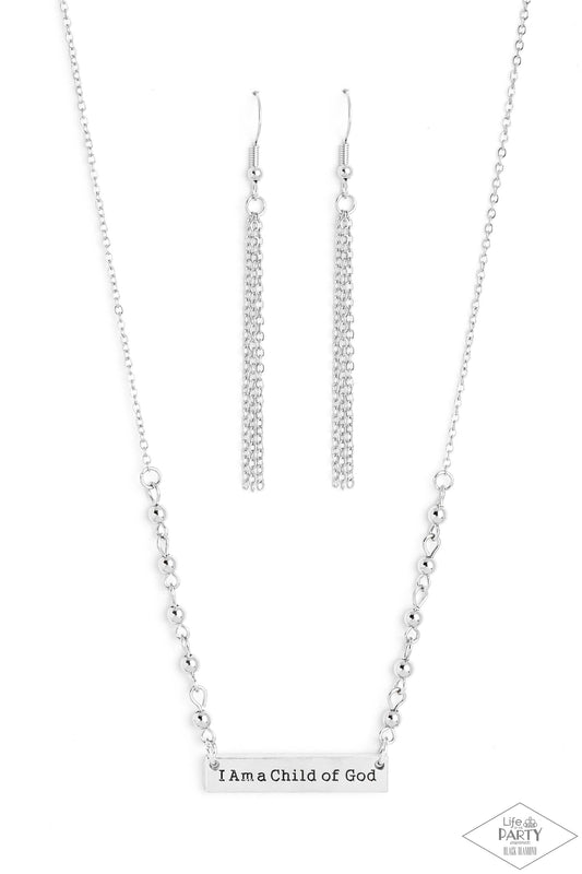 Send Me An Angel - Silver Paparazzi Life of the Party Necklace