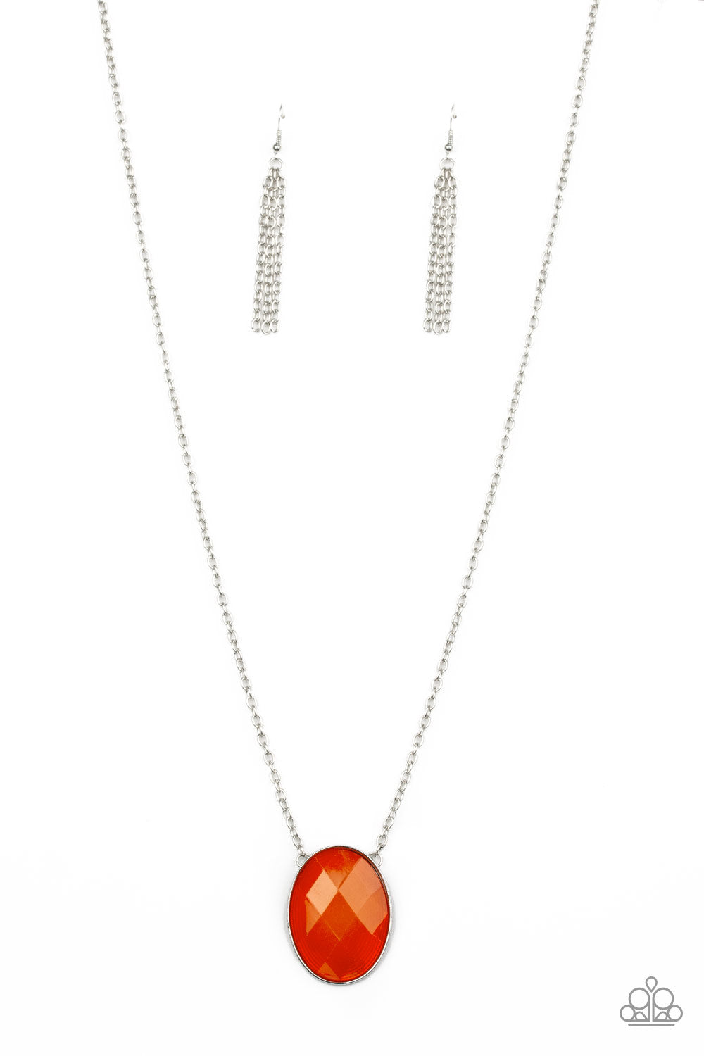 Intensely Illuminated - Orange Paparazzi Tiger Beaded Necklace