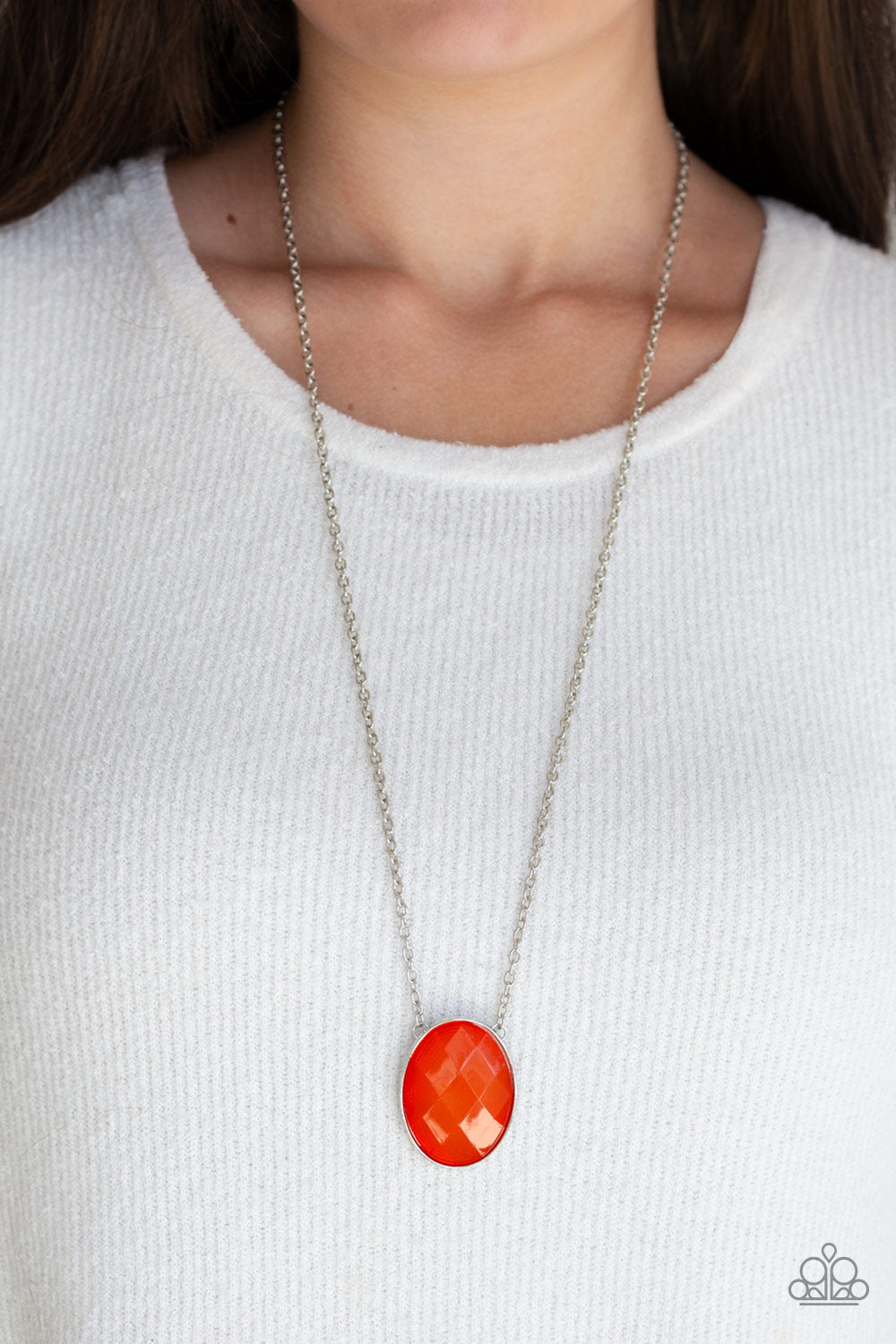 Intensely Illuminated - Orange Paparazzi Tiger Beaded Necklace