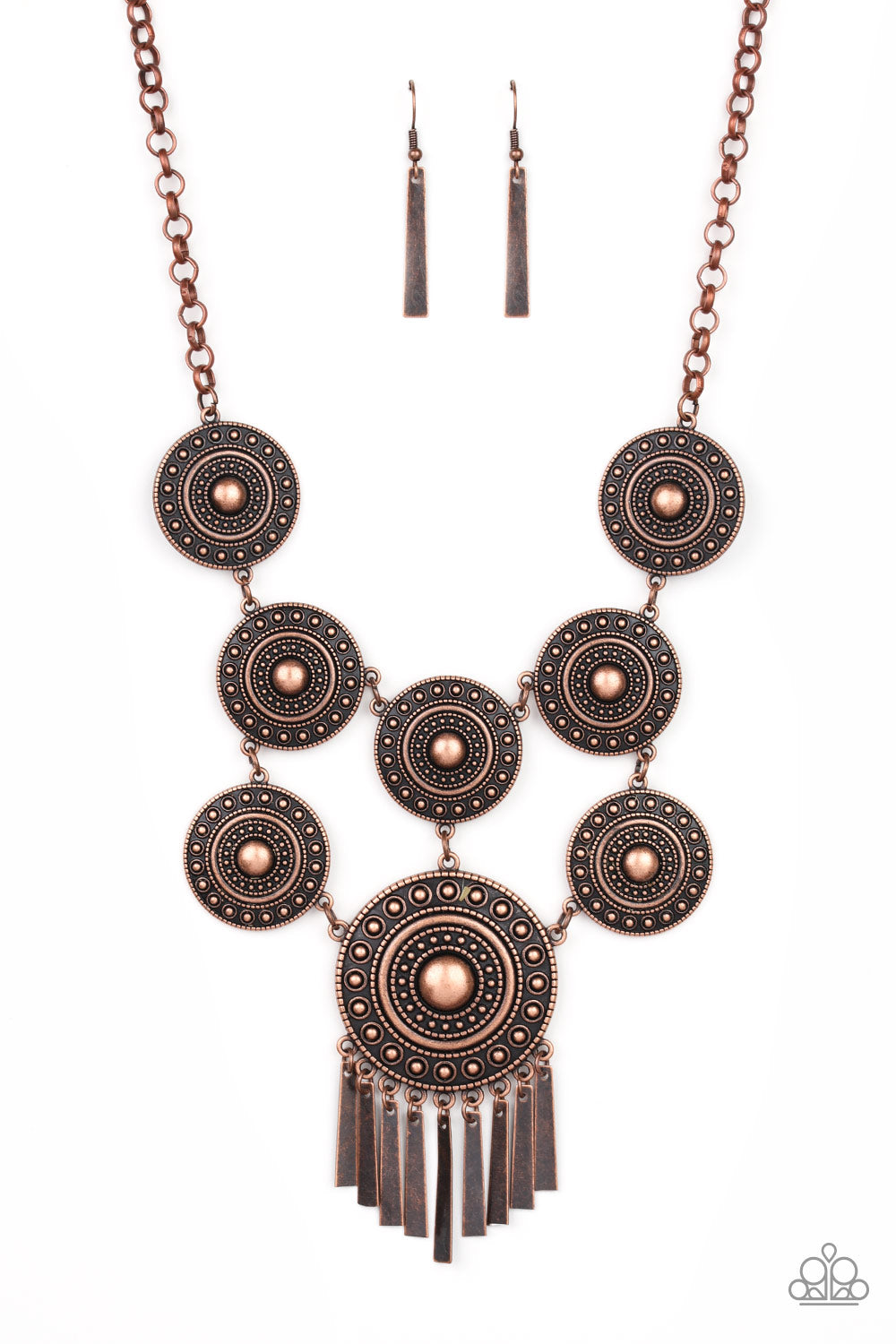 Modern Medalist - Copper Paparazzi Necklace