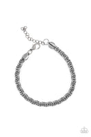 Fighting Chance - Black Paparazzi Urban Bracelet