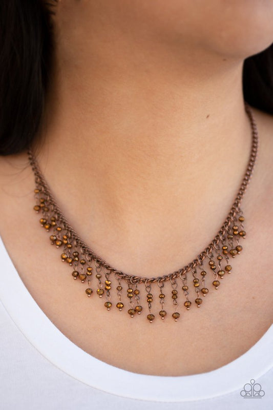 Sporadic Sparkle - Copper Paparazzi Necklace