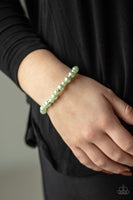 Powder and Pearls - Green Paparazzi Bracelet