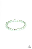 Powder and Pearls - Green Paparazzi Bracelet