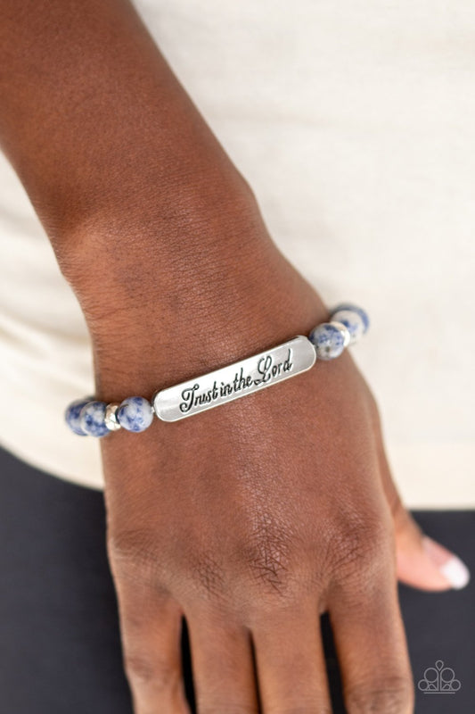 Keep The Trust Blue Paparazzi Bracelet