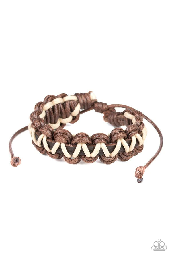 WEAVE It At That Brown Paparazzi Urban Bracelet