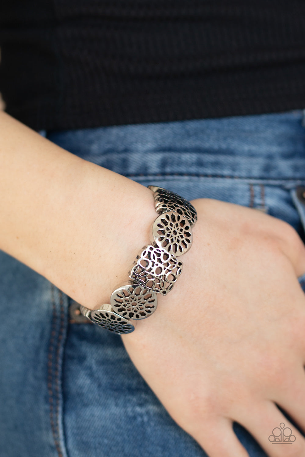 Mandala Mixer - Silver Paparazzi Bracelet