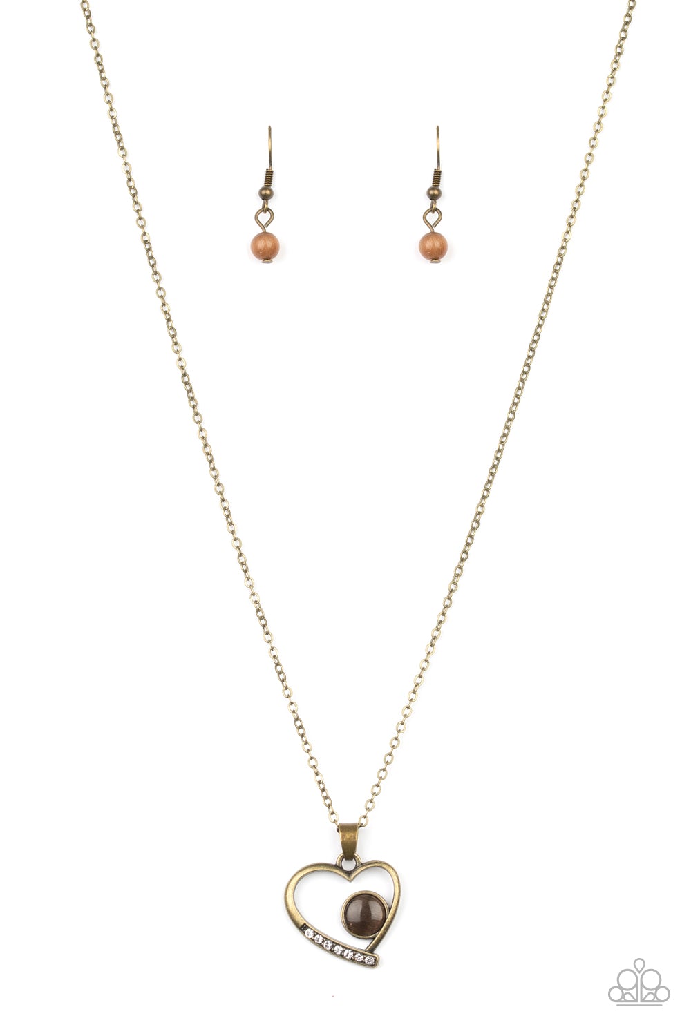 Heart Full of Love Brass Paparazzi Necklace