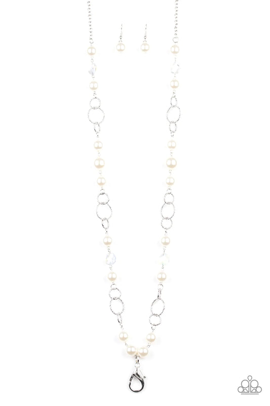 Prized Pearls White Paparazzi Lanyard Necklace