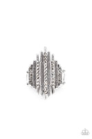 Shocking Sparkle - Silver Paparazzi Ring