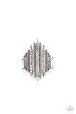 Shocking Sparkle - Silver Paparazzi Ring