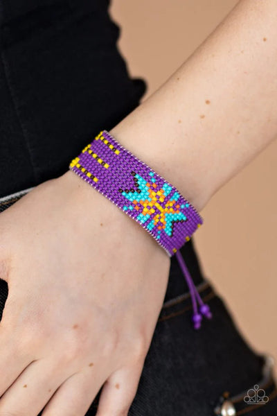 Beaded Badlands Purple Paparazzi Bracelet